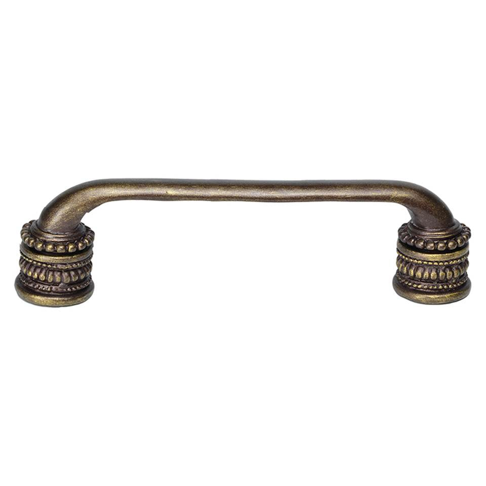 Carpe Diem Hardware - Classic 5'' O.C. Pull W/ Beaded Sleeves - Antique Brass