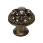 Carpe Diem Hardware - Versailles Large Round Knob Fleur De Lys w/ Swarovski Crystals - Chalice