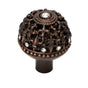 Carpe Diem Hardware - Versailles Large Round Knob Fleur De Lys Open Basket w/ Swarovski Crystals - Chalice
