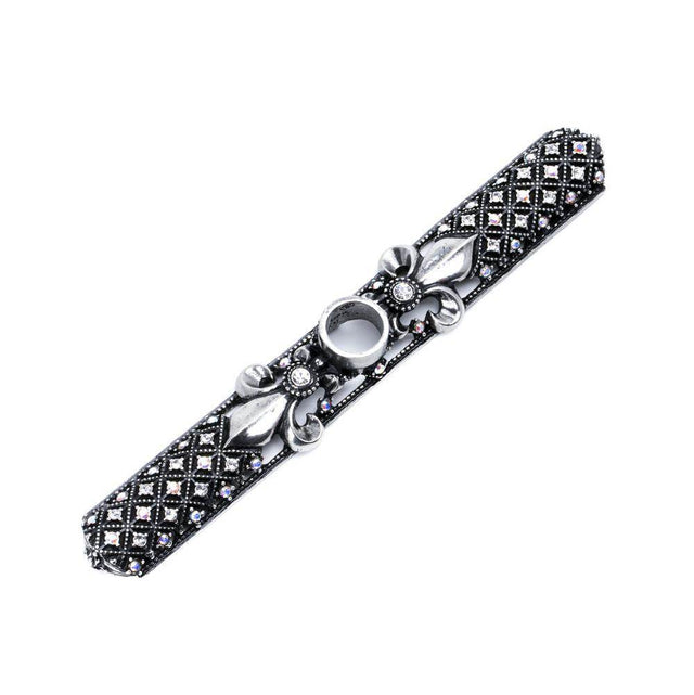 Carpe Diem Hardware - Versailles Large Rectangular Escutcheon Fleur De Lys w/ Swarovski Crystals - Chalice