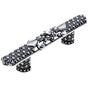 Carpe Diem Hardware - Versailles 6'' O.C. Large Pull Fleur De Lys w/ Swarovski Crystals And Decorative Column Feet - Chalice