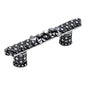 Carpe Diem Hardware - Versailles 3'' O.C. Small Pull Fleur De Lys w/ Swarovski Crystals And Decorative Column Feet - Chalice