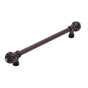 Carpe Diem Hardware - Versailles Fleur De Lys 18'' O.C. Approx Long Pull Large Finial w/ Swarovski Crystals w/ 5/8'' Smooth Center - Chalice