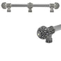 Carpe Diem Hardware - Versailles Fleur De Lys 12'' O.C.Approx Long Pull Large Finial w/ Swarovski Crystals w/ 5/8'' Reeded Center w/ Center Brace - Chalice