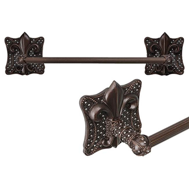 Carpe Diem Hardware - Versailles 32'' O.C. Approx Towel Bar w/Swarovski Crystals w/ 5/8'' Reeded Center - Chalice