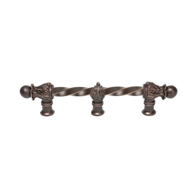 Carpe Diem Hardware - Acanthus 6'' O.C. (Approx.) With 3/8'' Twist Bar Romanesque Style With Center Brace - Oil Rubbed Bronze