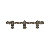Carpe Diem Hardware - Acanthus 6'' O.C. (Approx.) With 3/8'' Twist Bar Romanesque Style With Center Brace - Antique Brass