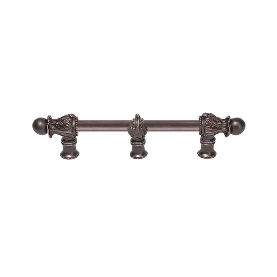 Carpe Diem Hardware - Acanthus 6'' O.C. (Approx.) With 1/2'' Round Smooth Bar Romanesque Style With Center Brace - Oil Rubbed Bronze
