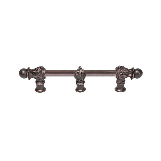 Carpe Diem Hardware - Acanthus 6'' O.C. (Approx.) With 1/2'' Round Smooth Bar Romanesque Style With Center Brace - Oil Rubbed Bronze