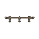 Carpe Diem Hardware - Acanthus 6'' O.C. (Approx.) With 1/2'' Round Smooth Bar Romanesque Style With Center Brace - Antique Brass