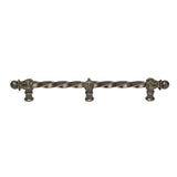 Carpe Diem Hardware - Acanthus 12'' O.C. (Approx.) With 3/8'' Twist Bar Romanesque Style With Center Brace - Antique Brass