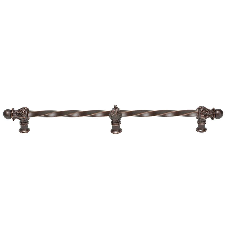 Carpe Diem Hardware - Acanthus 22'' O.C. (Approx.) With 3/8'' Twist Bar Romanesque Style With Center Brace - Oil Rubbed Bronze