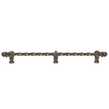 Carpe Diem Hardware - Acanthus 22'' O.C. (Approx.) With 3/8'' Twist Bar Romanesque Style With Center Brace - Antique Brass