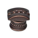 Carpe Diem Hardware - Beaded Center Rectangle Knob And Beaded Treatment On Bottom - Oil Rubbed Bronze