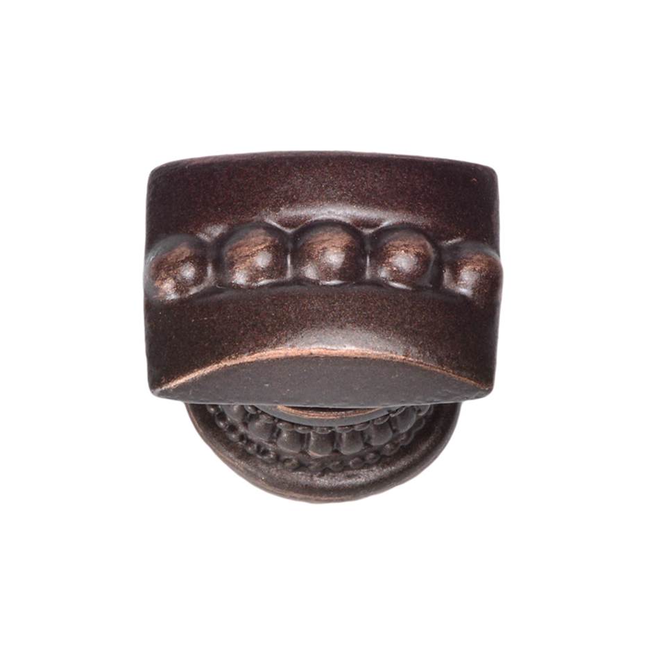 Beaded Center Rectangle Knob And Beaded Treatment On Bottom