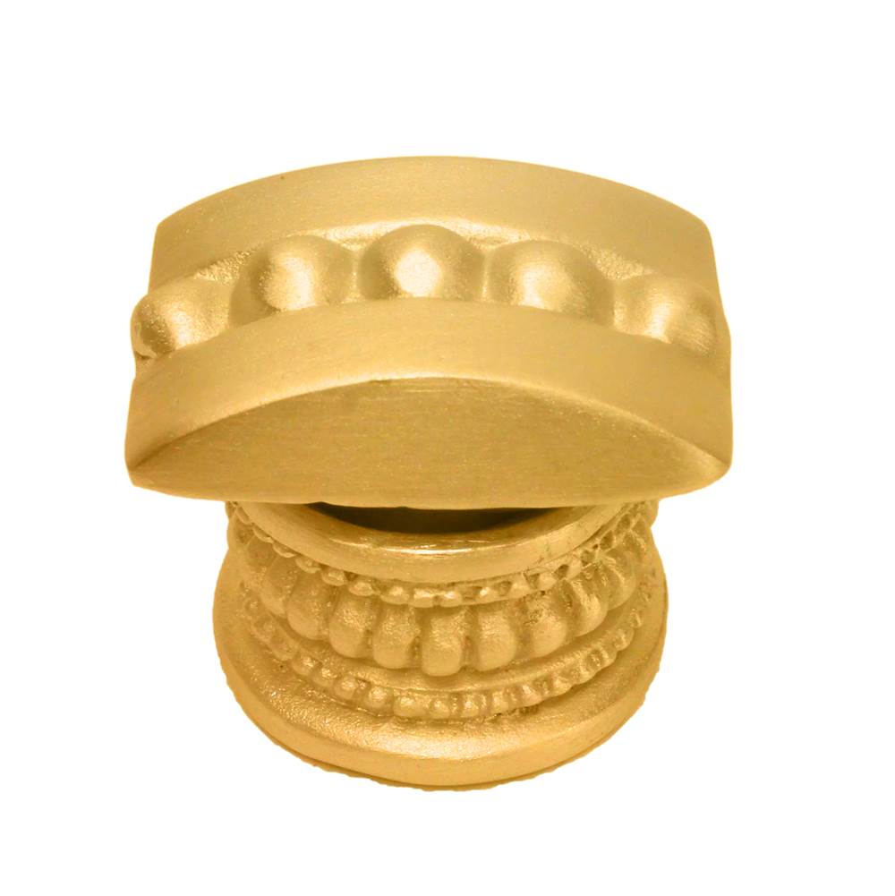 Carpe Diem Hardware - Beaded Center Rectangle Knob And Beaded Treatment On Bottom - Gilded Mercury