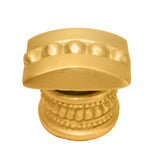 Carpe Diem Hardware - Beaded Center Rectangle Knob And Beaded Treatment On Bottom - Gilded Mercury