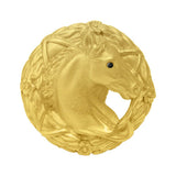 Horse In Classic Laurel Leaf Wreath Knob Right