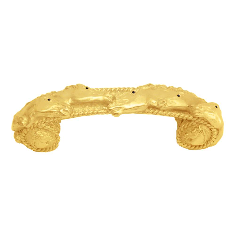 Carpe Diem Hardware - Running Horse 3'' O.C. Pull - Gilded Mercury