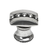 Beaded Center Rectangle Knob With Flared Foot