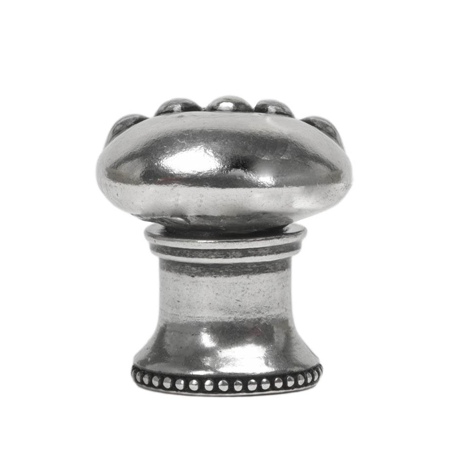 Carpe Diem Hardware - Beaded Round Knob W/ Beaded Center W/ Flared Foot - Chalice
