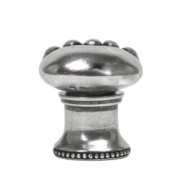 Carpe Diem Hardware - Beaded Round Knob W/ Beaded Center W/ Flared Foot - Chalice