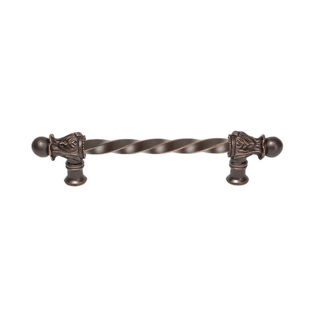 Carpe Diem Hardware - Acanthus 6'' O.C. (Approx.) With 3/8'' Twist Bar Long Pull Romanesque Style - Oil Rubbed Bronze