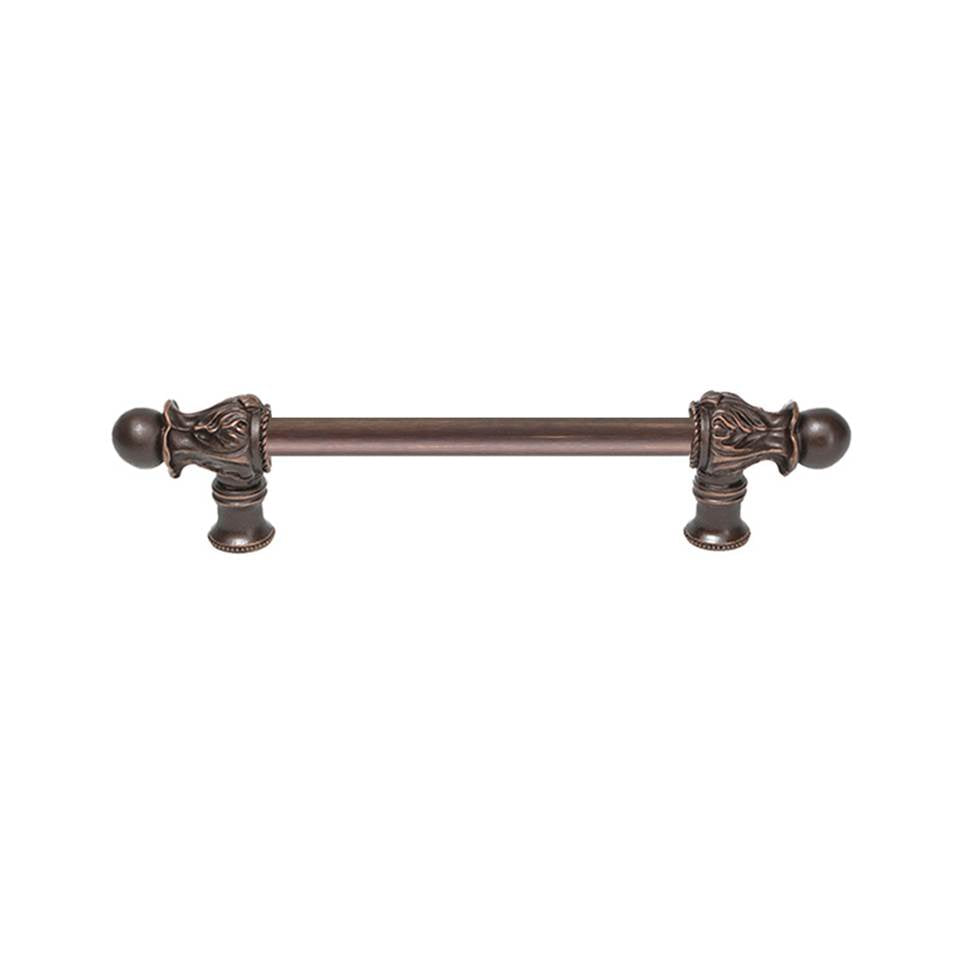 Carpe Diem Hardware - Acanthus 6'' O.C. {Approx.} w/ 1/2'' Round Smooth Bar Long Pull Romanesque Style - Gilded Mercury