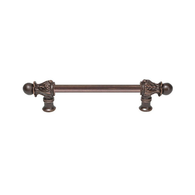 Carpe Diem Hardware - Acanthus 6'' O.C. {Approx.} w/ 1/2'' Round Smooth Bar Long Pull Romanesque Style - Gilded Mercury