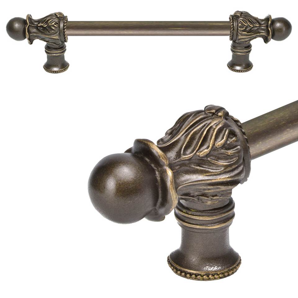Acanthus 6'' O.C. {Approx.} w/ 1/2'' Round Smooth Bar Long Pull Romanesque Style