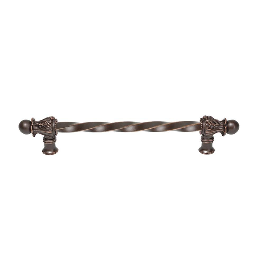 Carpe Diem Hardware - Acanthus 9'' O.C. (Approx.) With 3/8'' Twist Bar Long Pull Romanesque Style - Oil Rubbed Bronze