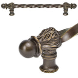 Acanthus 9'' O.C. (Approx.) With 3/8'' Twist Bar Long Pull Romanesque Style