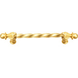 Carpe Diem Hardware - Acanthus 9'' O.C. (Approx.) With 3/8'' Twist Bar Long Pull Romanesque Style In Gilded Mercury. - Gilded Mercury
