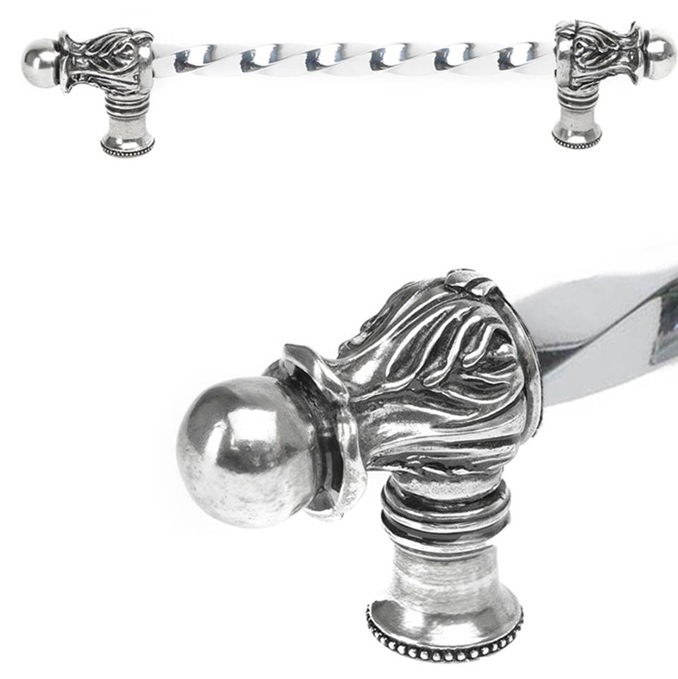 Acanthus 9'' O.C. (Approx.) With 3/8'' Twist Bar Long Pull Romanesque Style