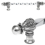 Acanthus 9'' O.C. (Approx.) With 3/8'' Twist Bar Long Pull Romanesque Style