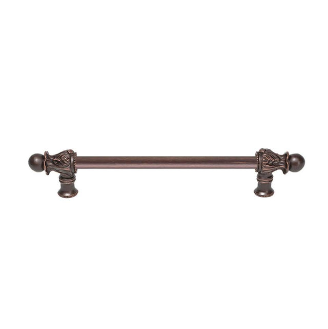 Carpe Diem Hardware - Acanthus 9'' O.C. {Approx.} w/ 1/2'' Round Smooth Bar Long Pull Romanesque Style - Gilded Mercury