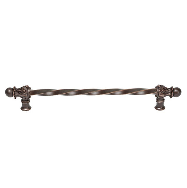 Carpe Diem Hardware - Acanthus 12'' O.C. (Approx.) With 3/8'' Twist Bar Long Pull Romanesque Style - Oil Rubbed Bronze