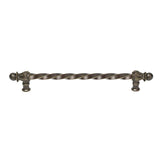 Carpe Diem Hardware - Acanthus 12'' O.C. (Approx.) With 3/8'' Twist Bar Long Pull Romanesque Style In Antique Brass. - Antique Brass