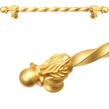 Acanthus 12'' O.C. (Approx.) With 3/8'' Twist Bar Long Pull Romanesque Style