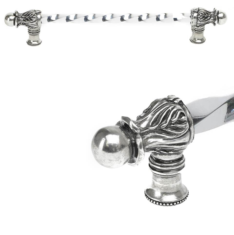 Carpe Diem Hardware - Acanthus 12'' O.C. (Approx.) With 3/8'' Twist Bar Long Pull Romanesque Style In Chalice. - Chalice