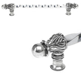 Acanthus 12'' O.C. (Approx.) With 3/8'' Twist Bar Long Pull Romanesque Style