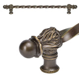 Acanthus 18'' O.C. (Approx.) With 3/8'' Twist Bar Long Pull Romanesque Style