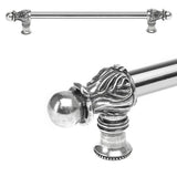 Acanthus 18'' O.C. {Approx.} w/ 1/2'' Round Smooth Bar Long Pull Romanesque Style