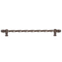 Carpe Diem Hardware - Acanthus 22'' O.C. (Approx.) With 3/8'' Twist Bar Long Pull Romanesque Style - Oil Rubbed Bronze