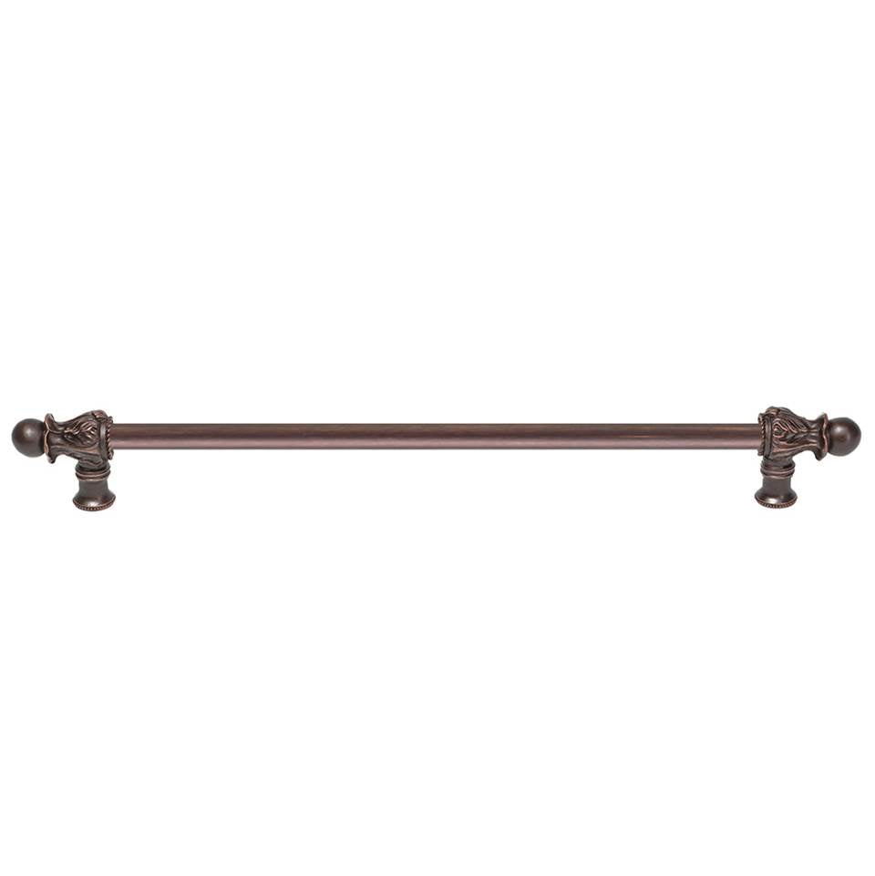 Carpe Diem Hardware - Acanthus 22'' O.C. {Approx.} w/ 1/2'' Round Smooth Bar Long Pull Romanesque Style - Gilded Mercury