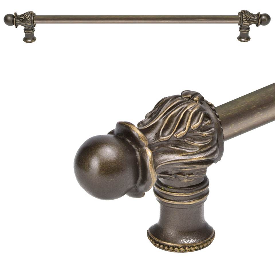 Acanthus 22'' O.C. {Approx.} w/ 1/2'' Round Smooth Bar Long Pull Romanesque Style