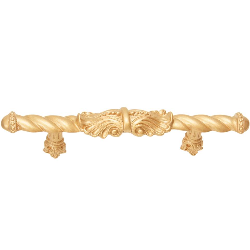 Carpe Diem Hardware - Acanthus 4'' O.C. Large Pull Romanesque Style In Soft Gold. - Soft Gold