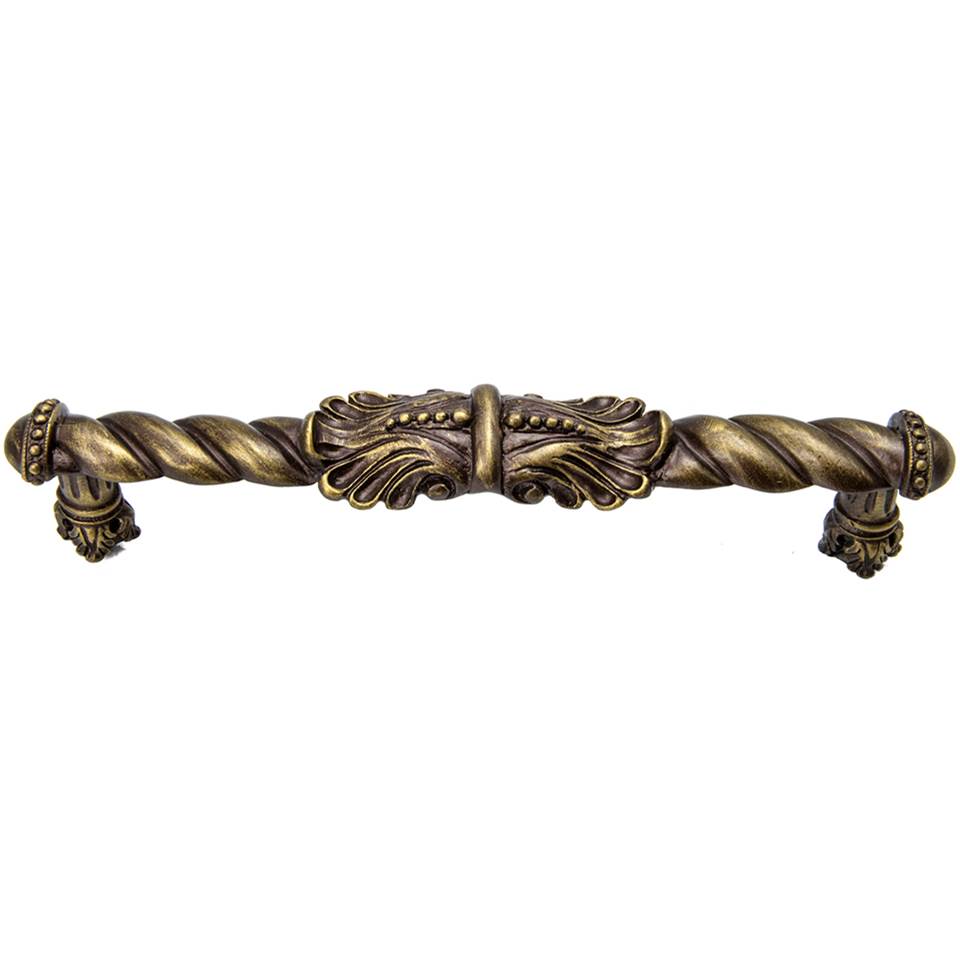 Carpe Diem Hardware - Acanthus 6'' O.C. Large Pull Romanesque Style In Antique Brass. - Antique Brass