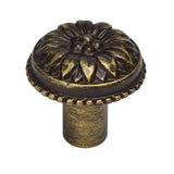 Carpe Diem Hardware - Acanthus Large Knob Rosette Style - Antique Brass