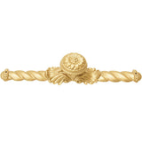 Carpe Diem Hardware - Acanthus Large Knob With Flared Foot Rosette Style With Large Backplate In Soft Gold. - Soft Gold